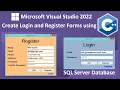 Create Login and Register Forms Using C and Visual Studio 2022 with SQL Server