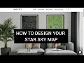 How to design night sky star map poster
