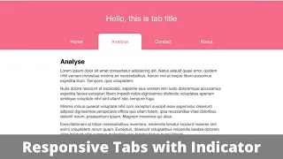 Create Responsive Tabs Layout using HTML CSS JavaScript