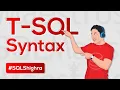 Transact SQL Syntax Conventions SQL Server