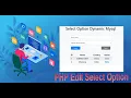 Edit Select Option Dynamic Using PHP Mysql