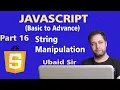 JavaScript Tutorial in Urdu for Beginners Part 16 - String Manipulation in JavaScript