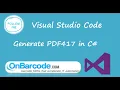 How to create PDF-417 2d barcodes using OnBarcode C Barcode Generator library