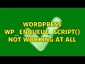 Wordpress wp - enqueue