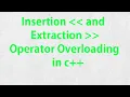 54 Overloading insertion and extraction operator