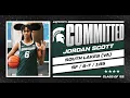 WATCH 4-star SF Jordan Scott commits to Michigan State No 52 overall prospect