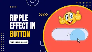 How to make ripple effect button using html css javascript Ripple effect tutorial code by ansh