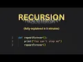 Recursion - A Full Guide in 5 Minutes