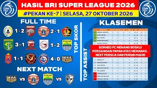 Hasil Liga 1 Hari Ini - PSS vs Borneo FC - Klasemen BRI Super League 2026 Terbaru