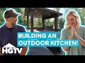 Download Lagu Dave And Jenny Build An Outdoor Patio With A Kitchen Area And Fireplace! | Fixer To Fabulous