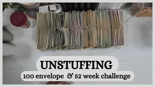 Unstuffing 100 envelope challenge 6 Month Binder update