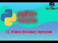 17 Explanation of Dictionary Operation in Python Programming