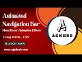 Animated Navigation Bar in HTML and CSS Menu Hover Animation Effects