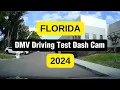 DMV Driving Test Dash Cam FLORIDA 2024 REAL DRIVING TEST