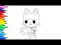 Gabby s Dollhouse Pandy Paws Drawing Painting Coloring For Kids and Toddlers - Child Art