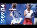 15-year-old Monica Seles vs 34-year-old Chris Evert US Open 1989 Round 4