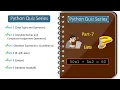 Python Quiz Series - Part 7 Lists
