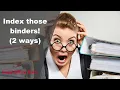 How to create a Binder Index in Word 2 ways