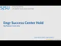 ENGR Success Center Hold - MyPlanner Overview