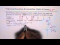 Flight of Osprey Polynomial Assignment Equation From Data MHF 4U