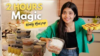 7 Days of Healthy Indian Meals in 90 Minutes (Busy Girl Hack) | Weekly Meal Prep | Somya Luhadia
