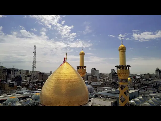 فيديوهات خام جوي (درون)  افقي لحرم ابي الفضل العباس عليه السلام (9) بدون حقوق و بدقة 4k 60p