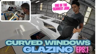 Catamaran DIY Windows Glazing – Start job! – S03E43 | Building Wilda