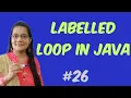 Labelled Loop in JAVA labelled Break labelled continue statements in java Lec-25