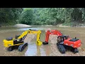 Download Lagu Story Line : RC Excavator Hitachi \u0026 CAT Making Estaury Remasted NEW