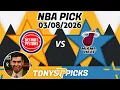 Detroit Pistons vs Miami Heat Pick 26 NBA Pick Prediction
