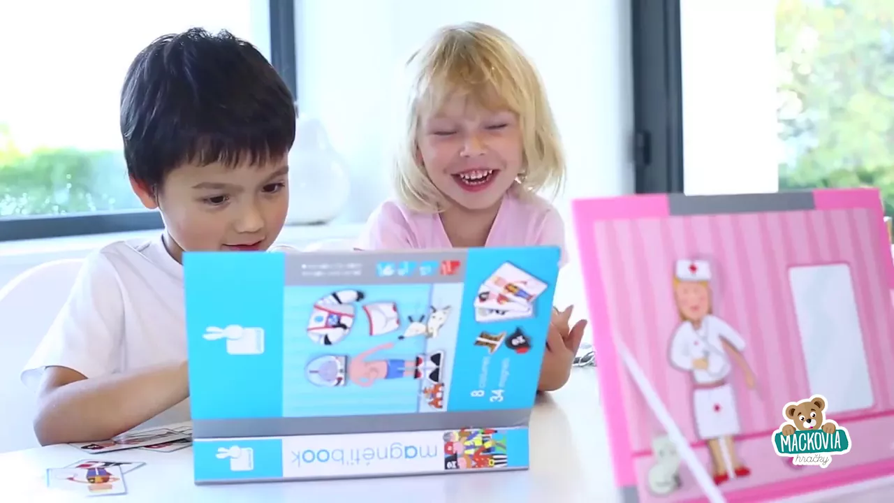 Magnetky pre deti - Magnetická kniha Cupcakes Magneti'Book Janod - 4