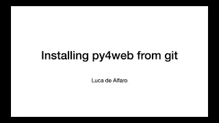 Installing py4web