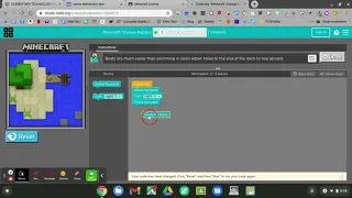 Minecraft Coding Lesson Code org