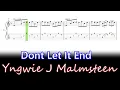 Lagu 【TAB】Yngwie J Malmsteem ”Don't Let It End”
