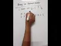Binary to Decimal Conversion Binary to decimal