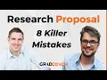 Research Proposal 101 8 Common Mistakes That Will Get Your Proposal Rejected Examples