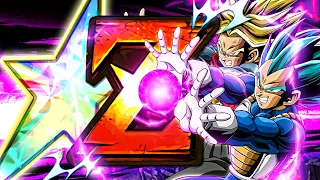 AMAZING EZA 100 EZA LR INT VEGETA TRUNKS DBZ Dokkan Battle