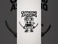 Download Lagu Speed drawing Cappuccino Assassino 😳 #shorts #sahur #brainrot #memes #drawing