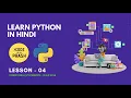 Learn Python in Hindi 04 Conditional Statements