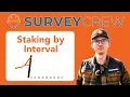 How To Staking a Line In Distance Intervals Bench Mark Survey Crew