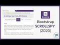 HOW TO USE SCROLLSPY IN BOOTSTRAP 2020