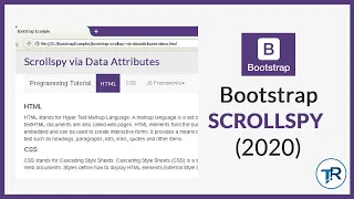 HOW TO USE SCROLLSPY IN BOOTSTRAP 2020