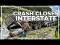 Crash in Columbia River Gorge closes 16-mile stretch of I-84 westbound