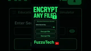 Encrypt Decrypt ANY file in seconds AES Encryption Demo Safe GUI App