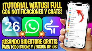 WhatsApp Watusi iOS 26 FREE ON ALL iPHONES WITH SIDESTORE TUTORIAL WITH NOTIFICATIONS AND CHATS