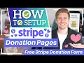 How To Create A Donation Form in Minutes for FREE Stripe Donation Landing Page