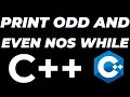 C program to print even and odd numbers using while loop tutorial