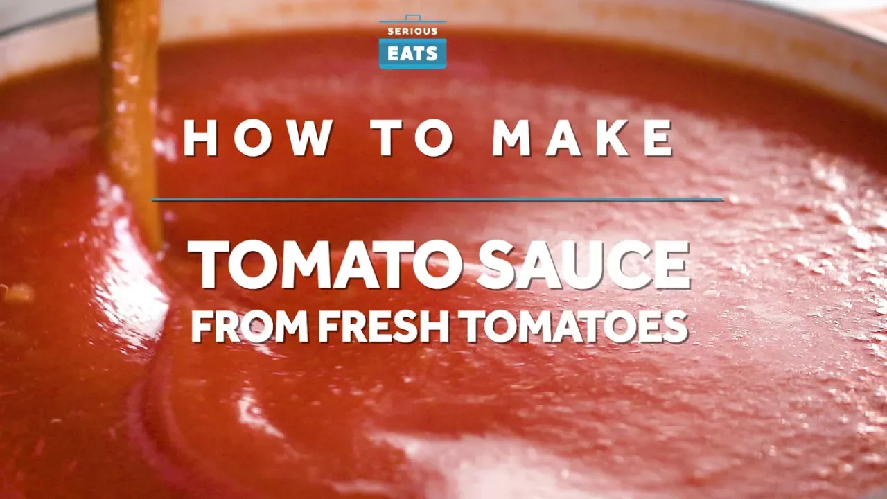 Traditional Homemade Tomato Sauce made by Pasquale Sciarappa. 