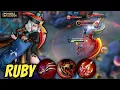 ENEMIES SHOCKED WHEN RUBY USED ULTI FLICKER WELL TOP GLOBAL RUBY BEST BUILD 2021 MLBB