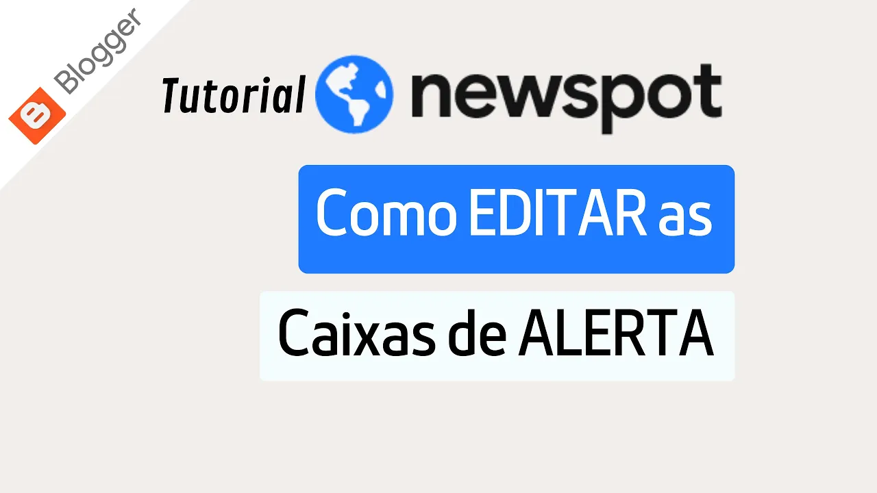 Newspot | Editar CAIXAS DE ALERTA com Shortcodes no Blogger